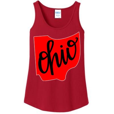 Ohio Outline State Ladies Essential Tank