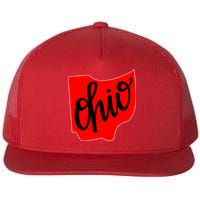 Ohio Outline State Flat Bill Trucker Hat