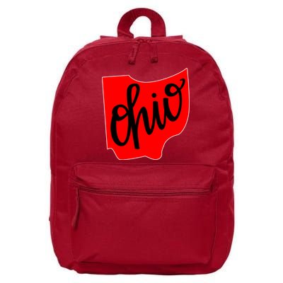 Ohio Outline State 16 in Basic Backpack