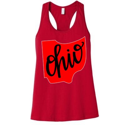 Ohio Outline State Women's Racerback Tank