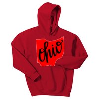 Ohio Outline State Kids Hoodie