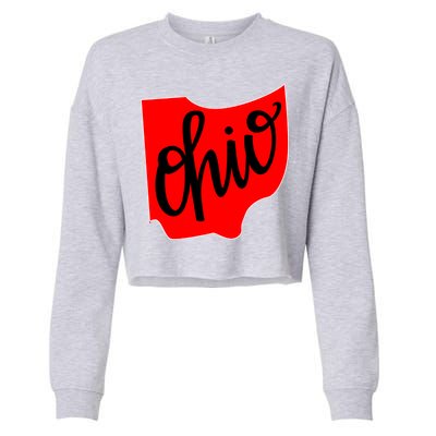 Ohio Outline State Cropped Pullover Crew