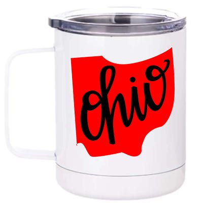 Ohio Outline State 12 oz Stainless Steel Tumbler Cup