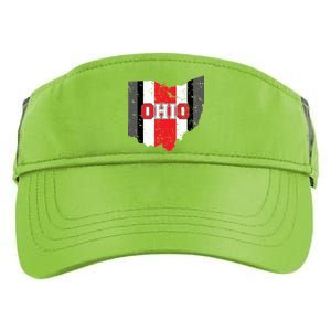 Ohio State Pride Striped Adult Drive Performance Visor