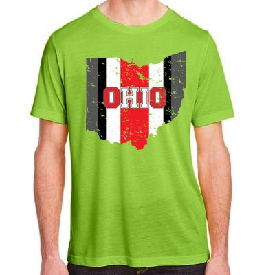 Ohio State Pride Striped Adult ChromaSoft Performance T-Shirt