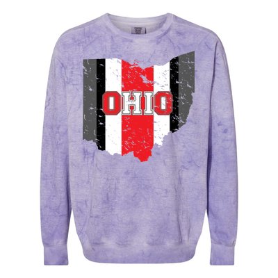 Ohio State Pride Striped Colorblast Crewneck Sweatshirt