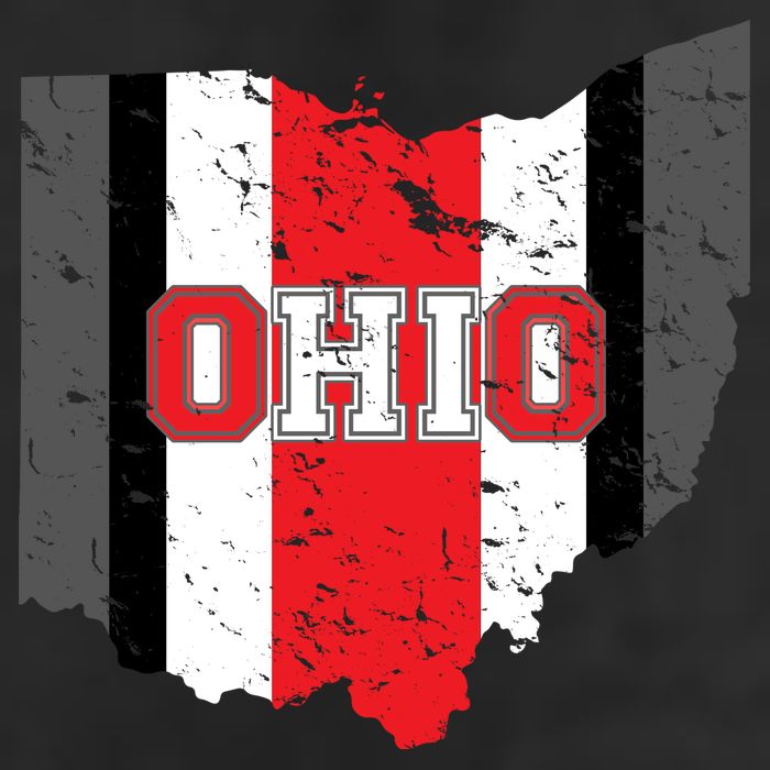 Ohio State Pride Striped 7 Panel Mesh Trucker Snapback Hat