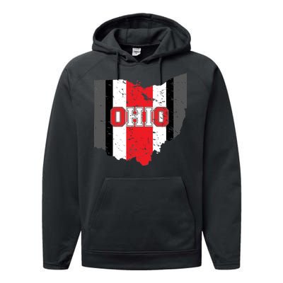 Ohio State Pride Striped Performance Fleece Hoodie