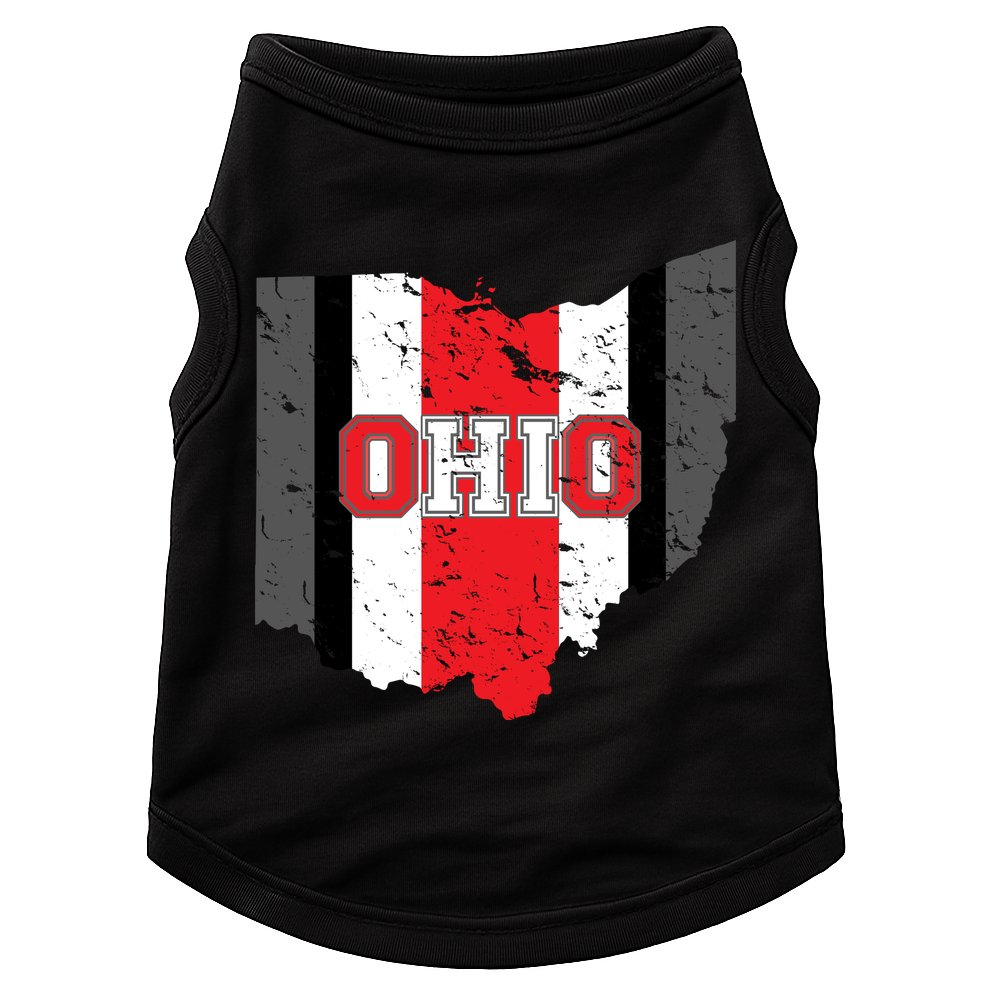 Ohio State Pride Striped Doggie Tank