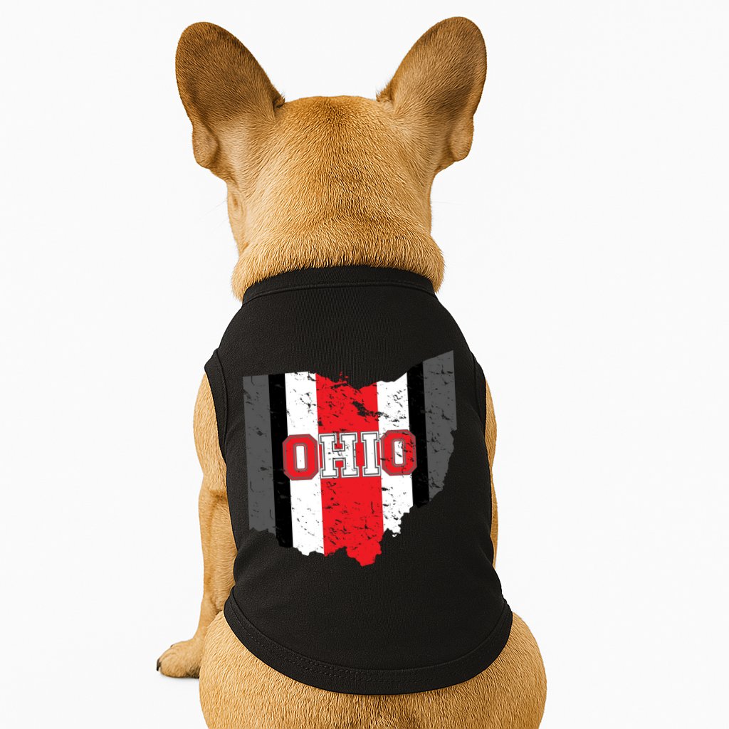 Ohio State Pride Striped Doggie Tank
