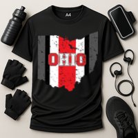 Ohio State Pride Striped Cooling Performance Crew T-Shirt