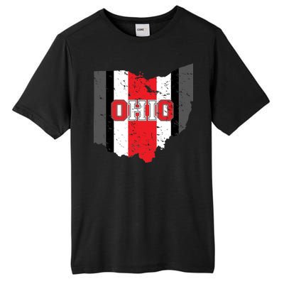 Ohio State Pride Striped Tall Fusion ChromaSoft Performance T-Shirt