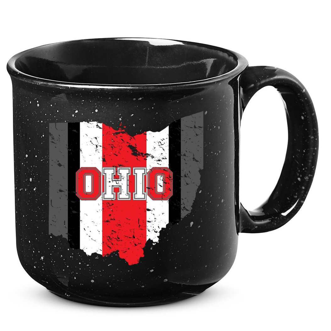Ohio State Pride Striped 15oz Campfire Ceramic Mug