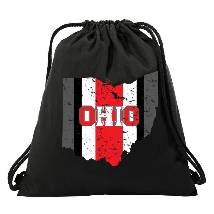 Ohio State Pride Striped Drawstring Bag