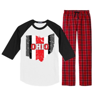 Ohio State Pride Striped Raglan Sleeve Pajama Set