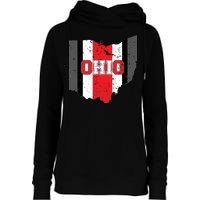 Ohio State Pride Striped Womens Funnel Neck Pullover Hood