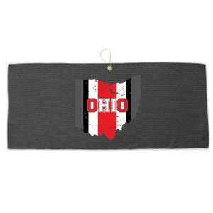 Ohio State Pride Striped Large Microfiber Waffle Golf Towel