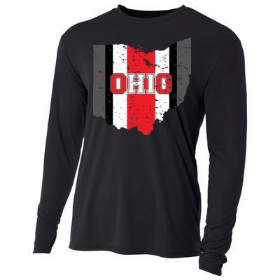 Ohio State Pride Striped Cooling Performance Long Sleeve Crew