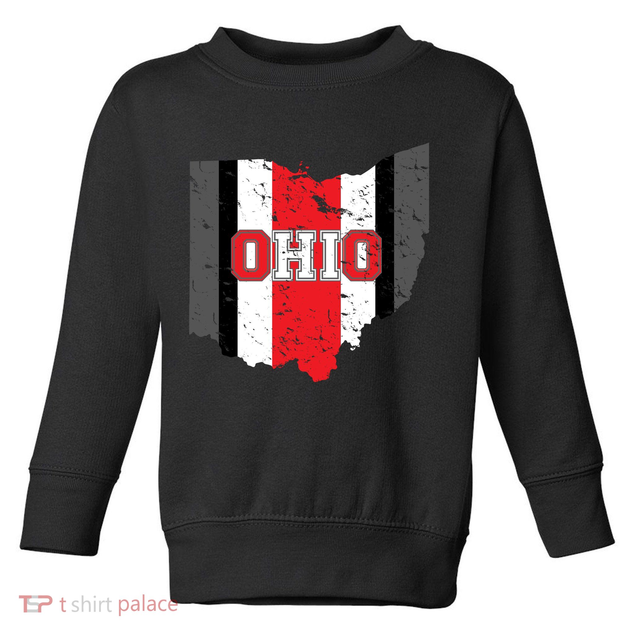 Ohio State Pride Striped Toddler Sweatshirt