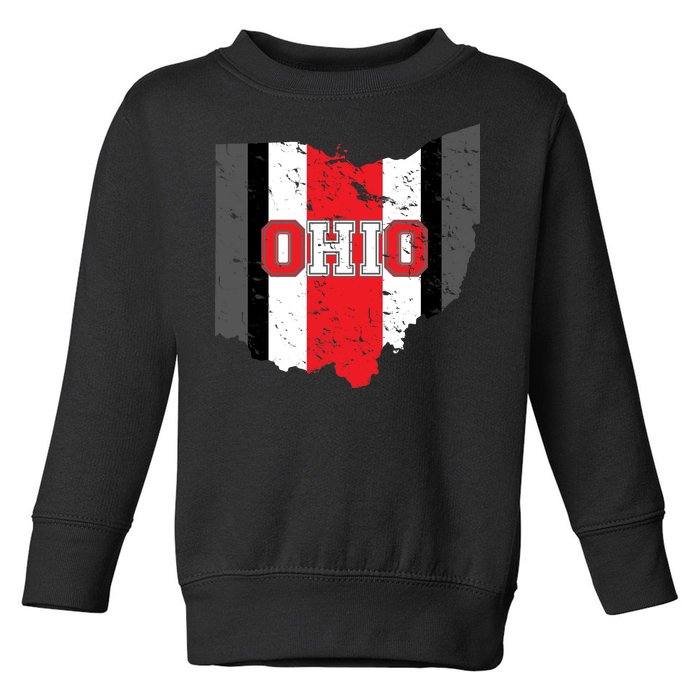 Ohio State Pride Striped Toddler Sweatshirt