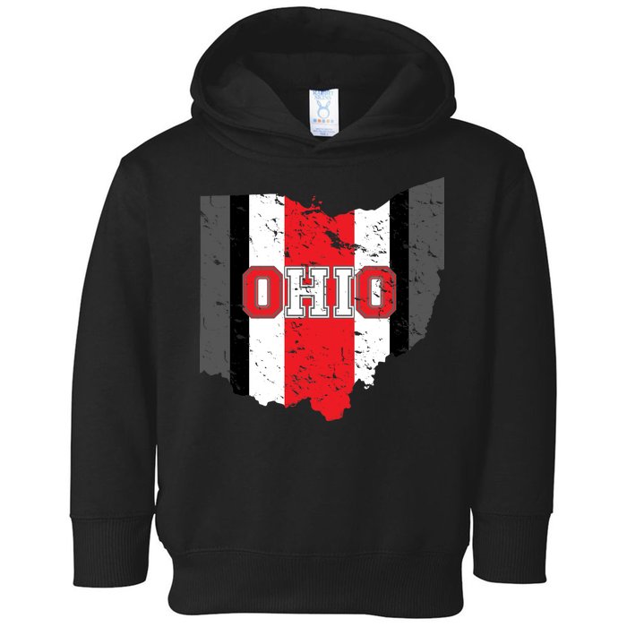 Ohio State Pride Striped Toddler Hoodie