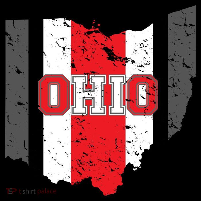 Ohio State Pride Striped Womens T-Shirt