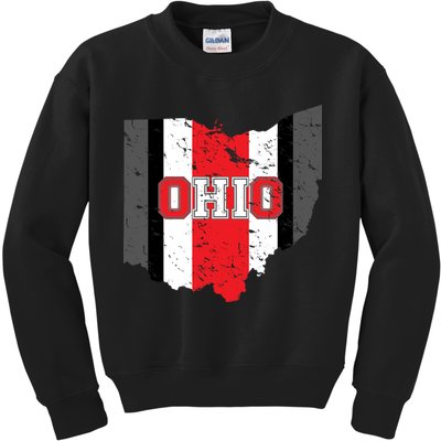 Ohio State Pride Striped Kids Sweatshirt