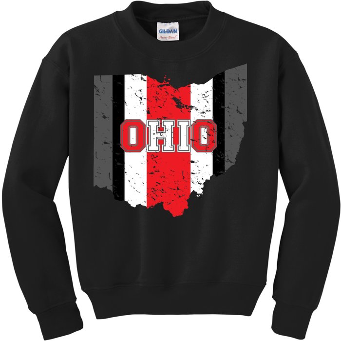 Ohio State Pride Striped Kids Sweatshirt