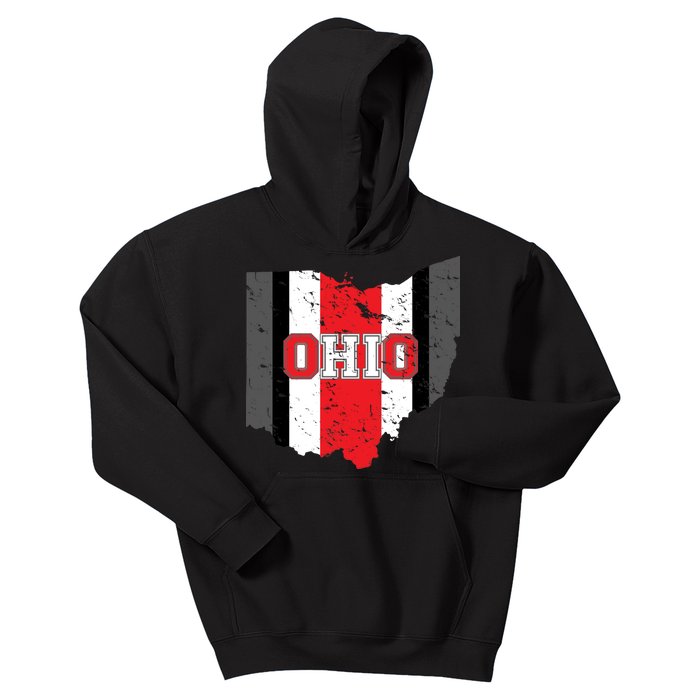 Ohio State Pride Striped Kids Hoodie