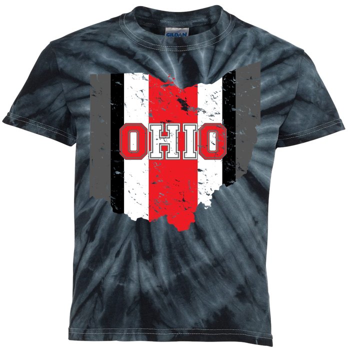 Ohio State Pride Striped Kids Tie-Dye T-Shirt