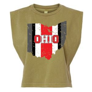 Ohio State Pride Striped Garment-Dyed Women's Muscle Tee