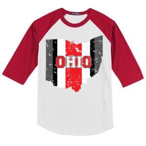 Ohio State Pride Striped Kids Colorblock Raglan Jersey