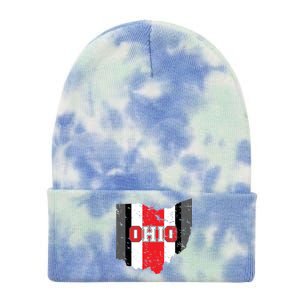 Ohio State Pride Striped Tie Dye 12in Knit Beanie