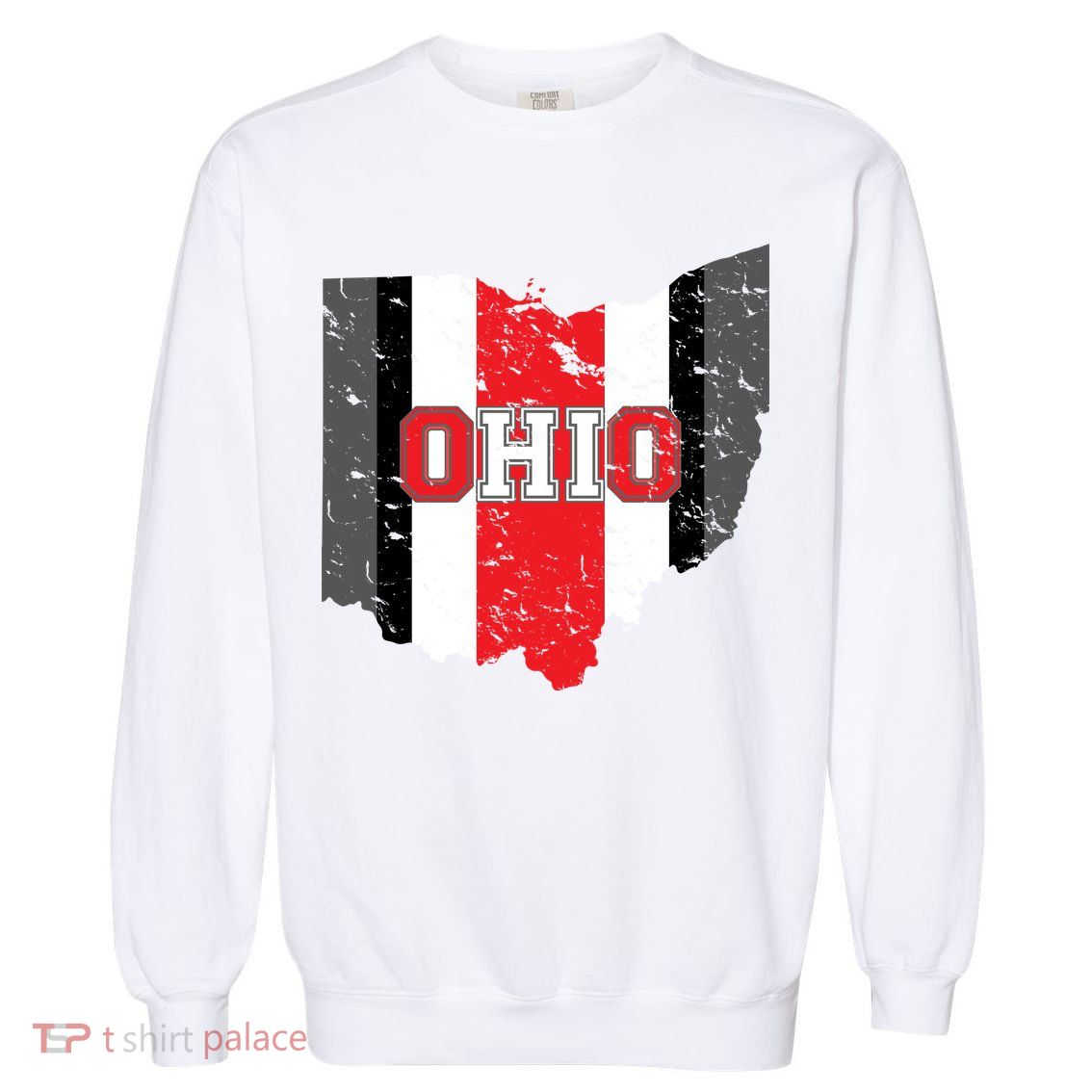 Ohio State Pride Striped Garment-Dyed Sweatshirt