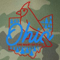 Ohio The Heart Of It All State Bird Cardinal Legacy Tie Dye Trucker Hat
