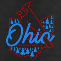 Ohio The Heart Of It All State Bird Cardinal 7 Panel Mesh Trucker Snapback Hat