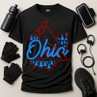 Ohio The Heart Of It All State Bird Cardinal Performance Shirt