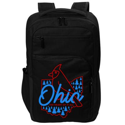 Ohio The Heart Of It All State Bird Cardinal Impact Tech Backpack