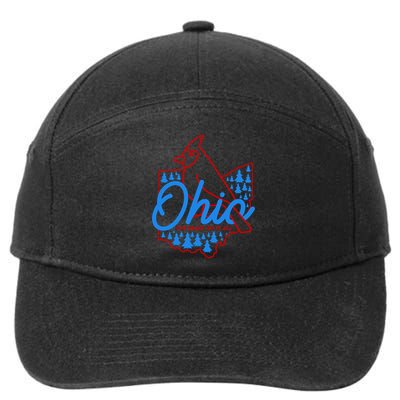 Ohio The Heart Of It All State Bird Cardinal 7-Panel Snapback Hat
