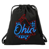 Ohio The Heart Of It All State Bird Cardinal Drawstring Bag