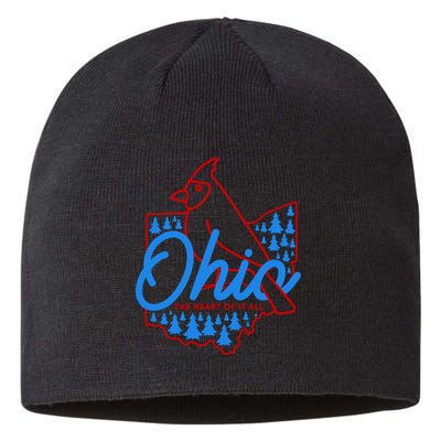 Ohio The Heart Of It All State Bird Cardinal Sustainable Beanie