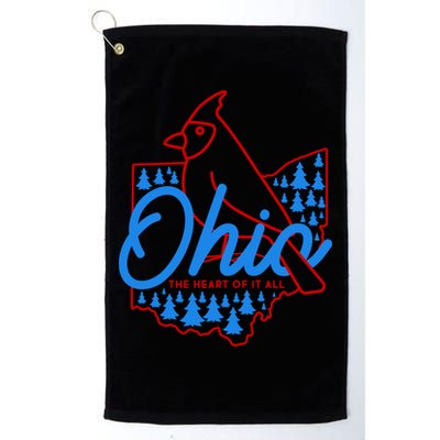 Ohio The Heart Of It All State Bird Cardinal Golf Towel