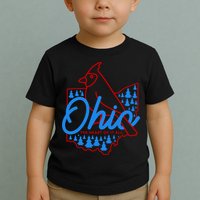 Ohio The Heart Of It All State Bird Cardinal Toddler T-Shirt