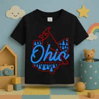 Ohio The Heart Of It All State Bird Cardinal Toddler T-Shirt