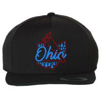 Ohio The Heart Of It All State Bird Cardinal Wool Snapback Cap