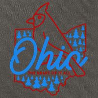 Ohio The Heart Of It All State Bird Cardinal Cotton Canvas Backpack
