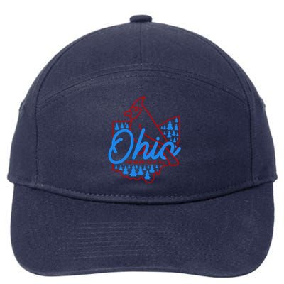 Ohio The Heart Of It All State Bird Cardinal 7-Panel Snapback Hat