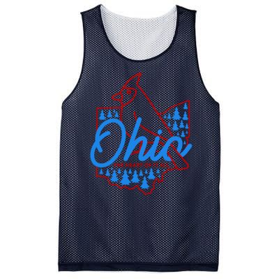 Ohio The Heart Of It All State Bird Cardinal Mesh Reversible Basketball Jersey Tank