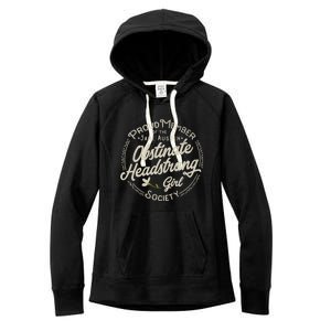 Obstinate Headstrong Jane Austen Pride And Prejudice Meaningful Gift Women's Fleece Hoodie