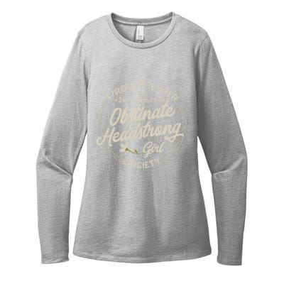 Obstinate Headstrong Jane Austen Pride And Prejudice Gift Womens CVC Long Sleeve Shirt